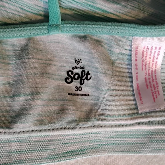 Justice Girls Training Bras | Set of 2 | Size 30 Black & Mint - Picture 5 of 6